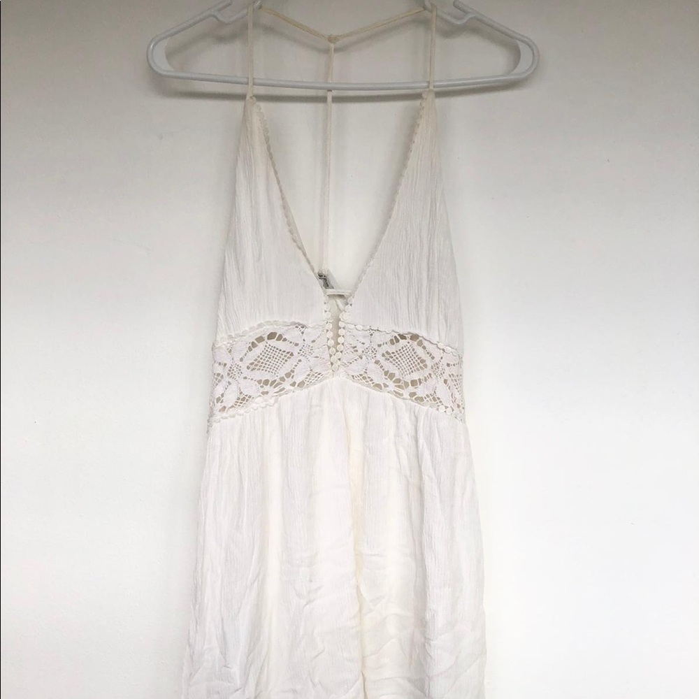 Flowy white mini dress